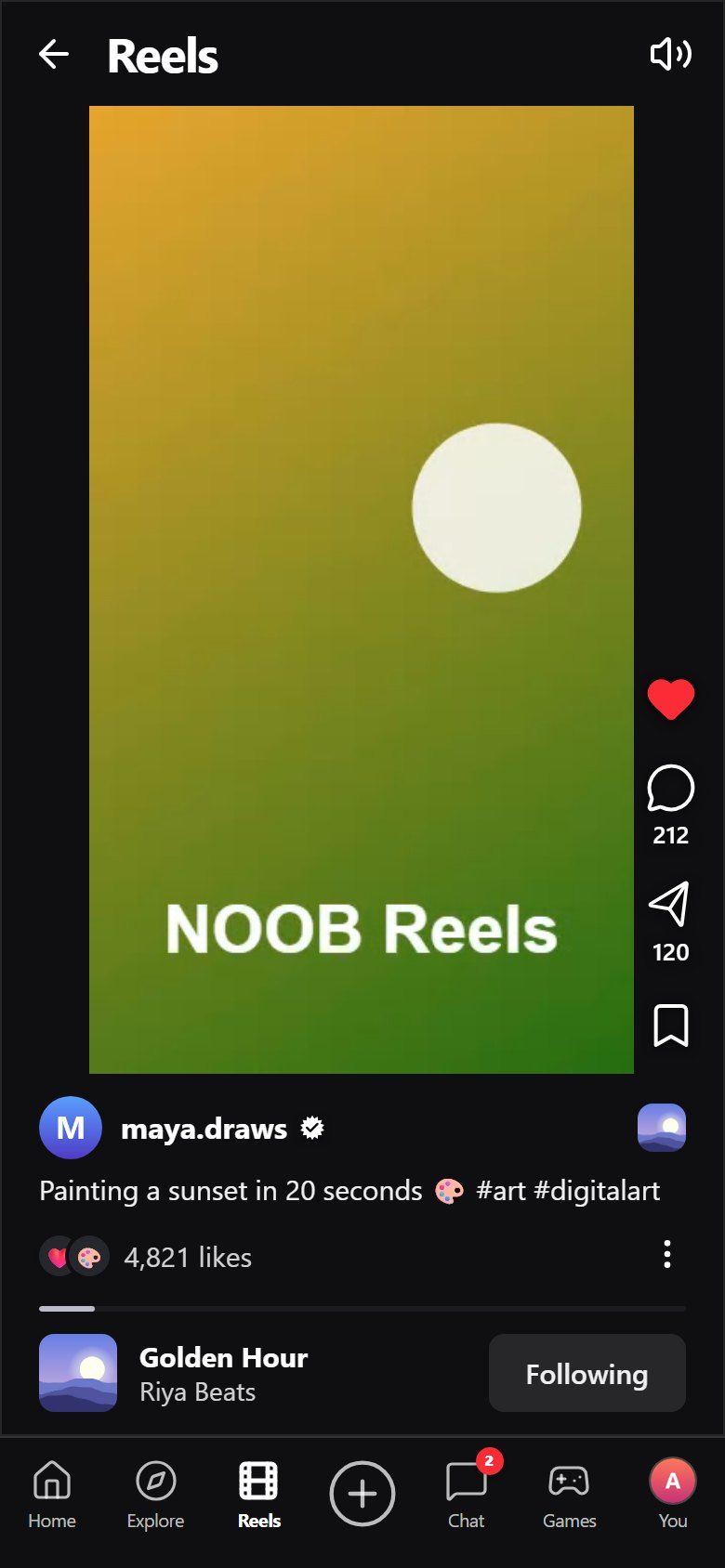 NOOB Reels on NOOB Socials